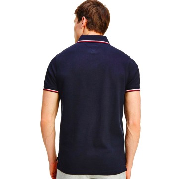 TOMMY TIPPED POLO BLEU MARINE