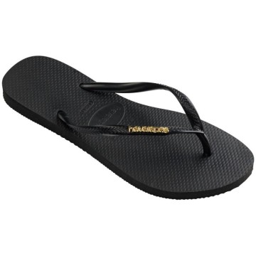Slim Logo Metallic Black/Golden